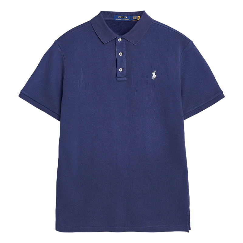 Dark Blue Short-sleeve Polo Shirt