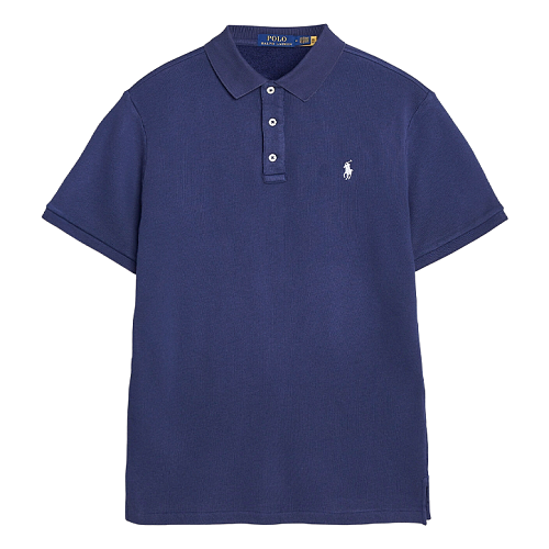 Dark Blue Short-sleeve Polo Shirt