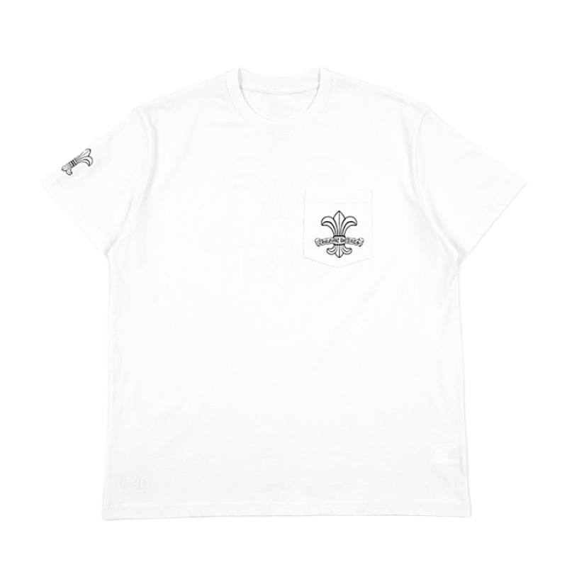 Mottled Sanskrit Iris Print Short-Sleeve