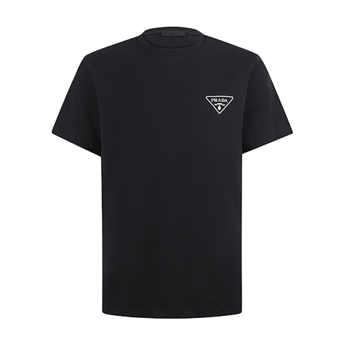Prada Logo Print Crew Neck Short Sleeve T-Shirt