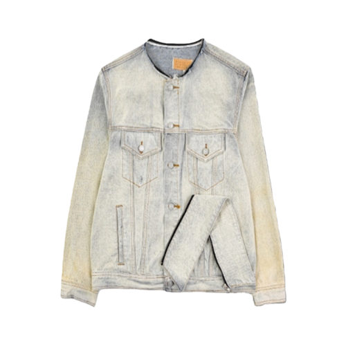 Denim Jacket With Detachable Collar