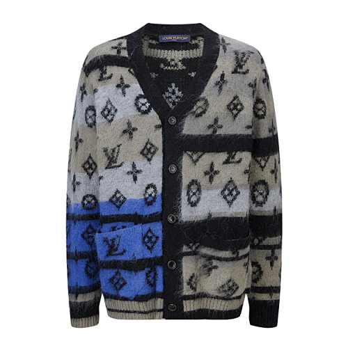 Louis Vuitton Mohair Knit Jacquard Cardigan