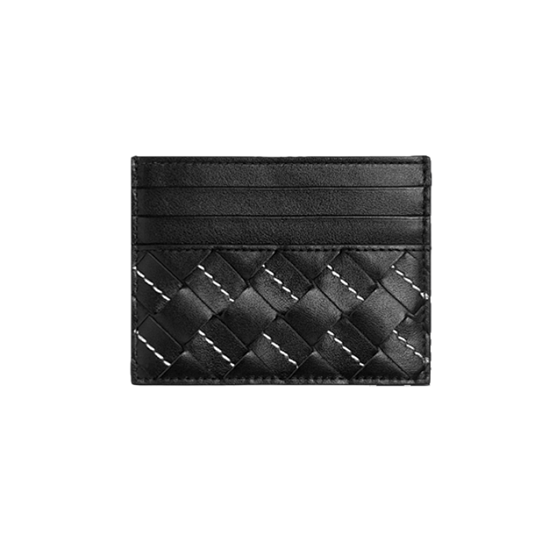 Woven Check Card Holder