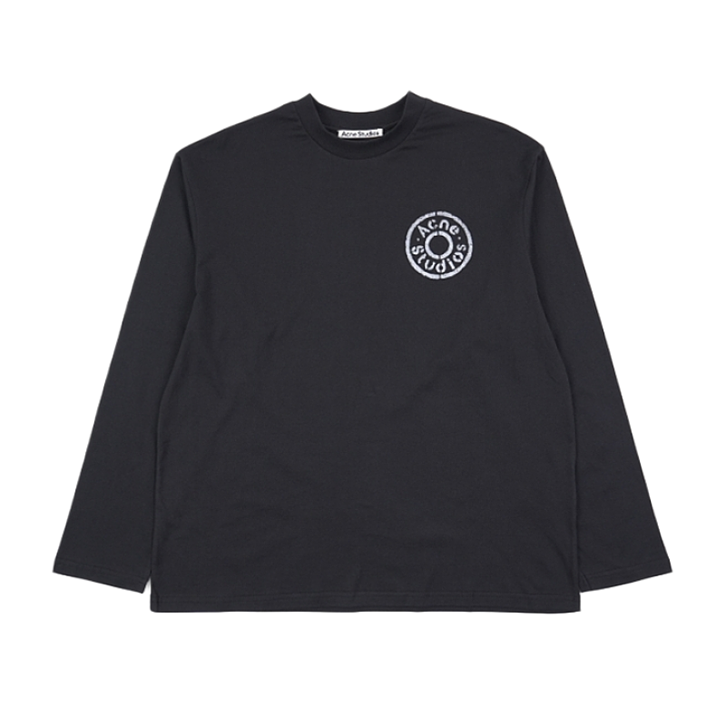 Long-sleeved Shirt With A Mottled Circular Logo Print