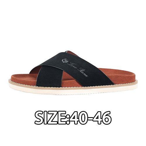Cross Straps Flip-flops Black Brown