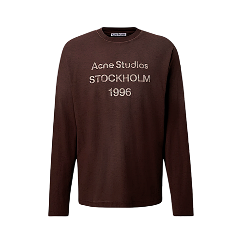 AS Mottled Letter Print Long-Sleeve Rich Brown