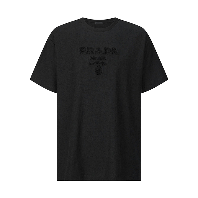 Prada Short-sleeved Towel With Embroidered Logo