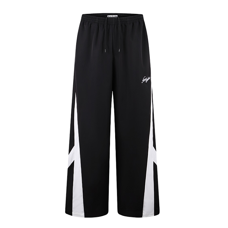 Tech Fabric Embroidered Loose Casual Pants