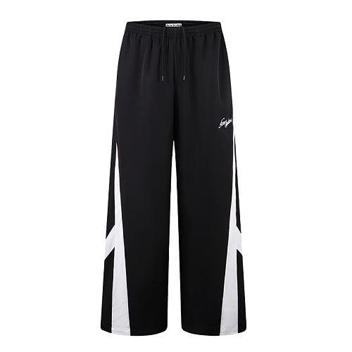 Tech Fabric Embroidered Loose Casual Pants