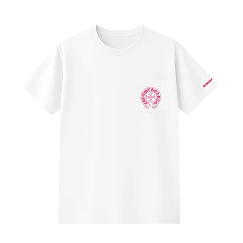 Chrome Hearts Pink Horseshoe-shaped Short-sleeved Shirt