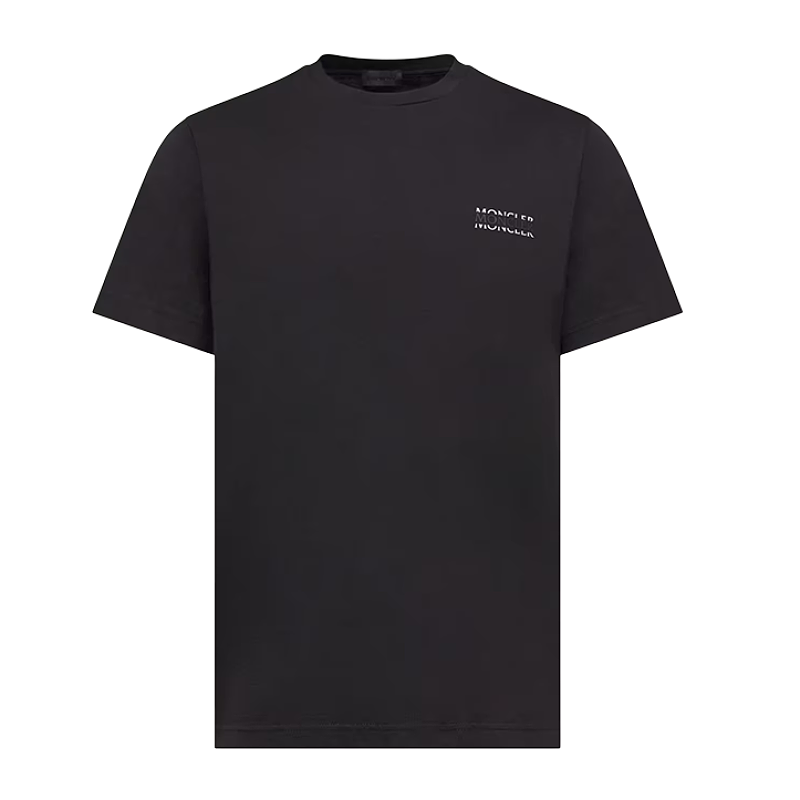 Two-tone Heat Transfer Letter Short-sleeved Shirt