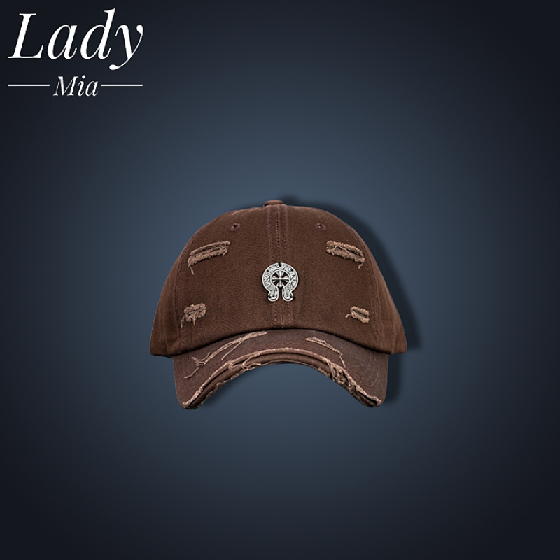 Louis Vuitton C Hrome Heart Speaked Cap Brown