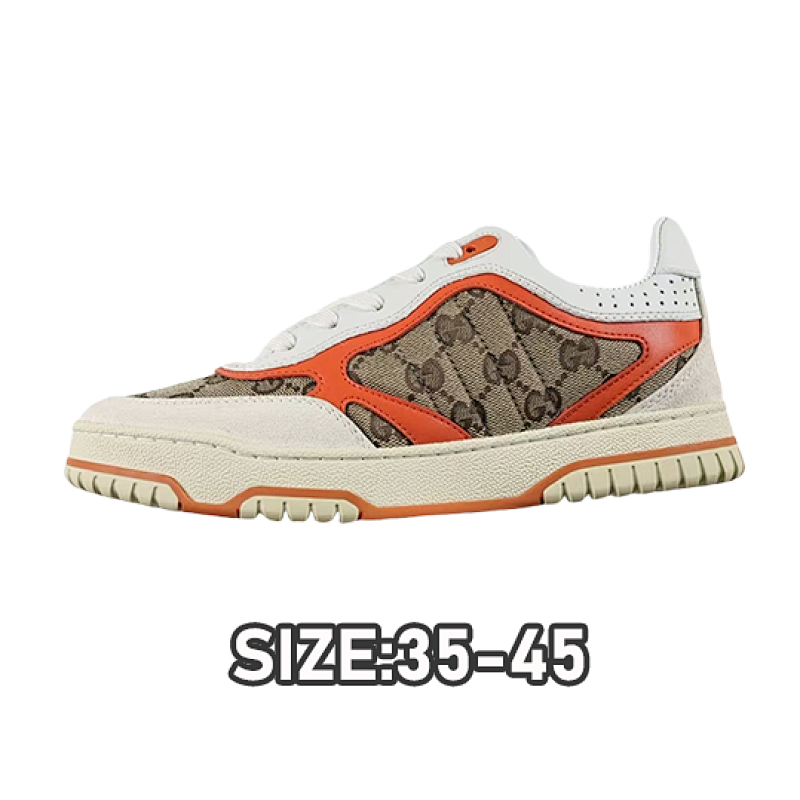 Gucci G Re-Web Leather SneakersLow-top All-match White Sports Sneakers