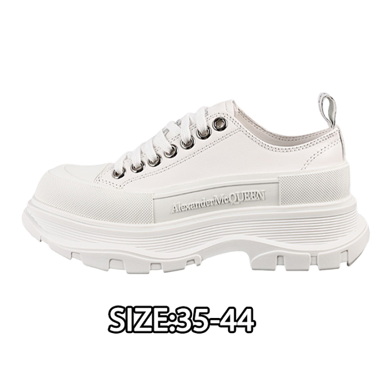 Alexander McQueen Lace-up Heightening White Leather
