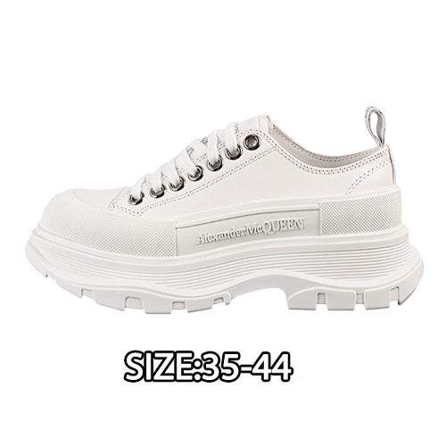 Alexander McQueen Lace-up Heightening White Leather