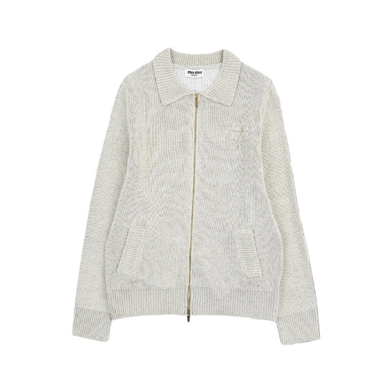 Off-White Miu Heather Grey Wool Coat