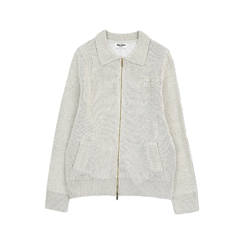 Off-White Miu Heather Grey Wool Coat
