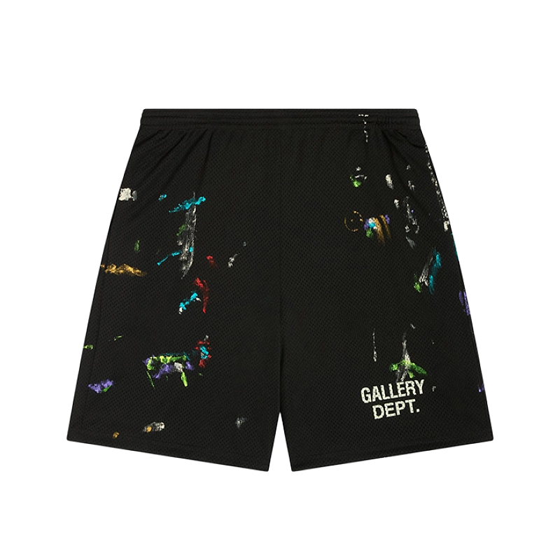 Splatter-Paint Mesh Shorts