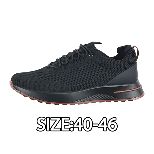 Cowhide Leather Mesh Flat Lace-up Sneakers Black