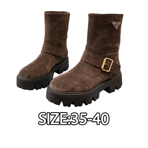 Prada New Arrival Women's Slip-On Boots. Crafted From Premium Calfskin Or Suede Materials