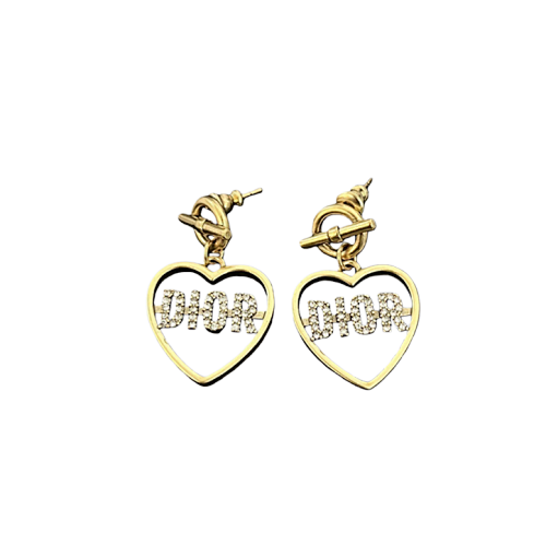 Heart-shaped Dangling Earrings