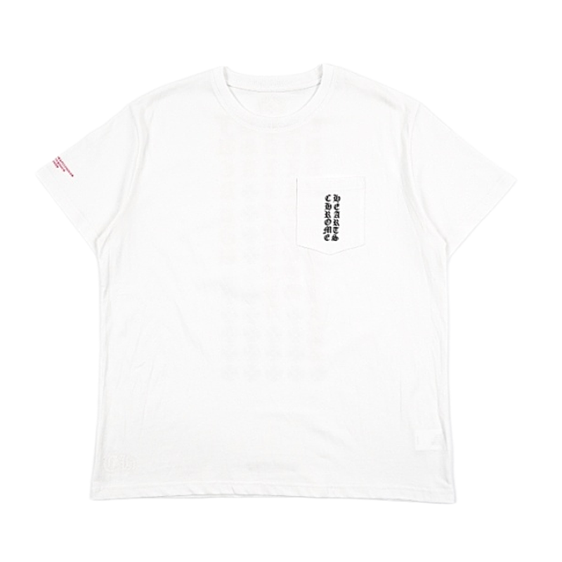 Short-Sleeve Top With Vertical Color-Block Sanskrit Cross Print