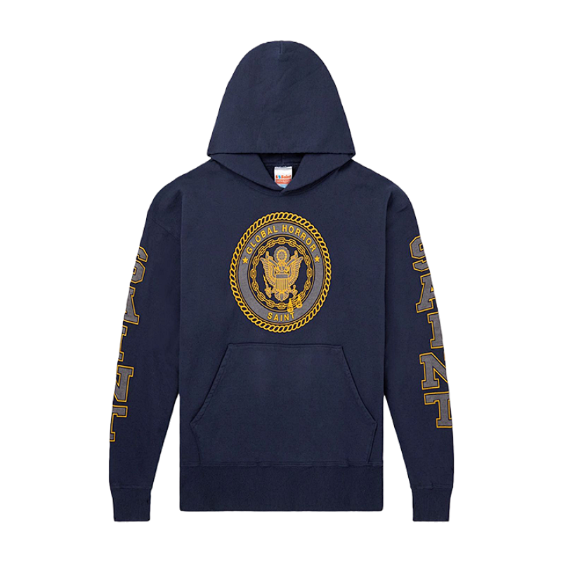 Reflective Angel Medal Print Hoodie