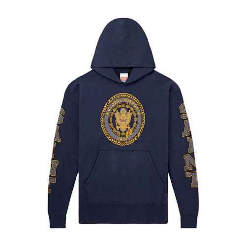 Reflective Angel Medal Print Hoodie