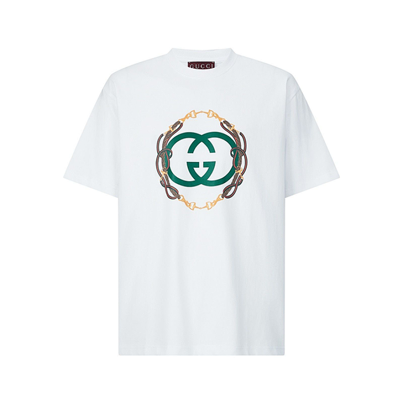 Gucci Year Print Double G Short-Sleeve T-Shirt