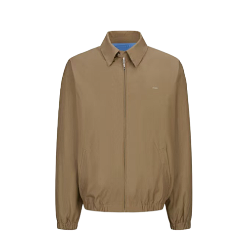 Prada Embroidered Logo Zipper Executive JacketItem ID