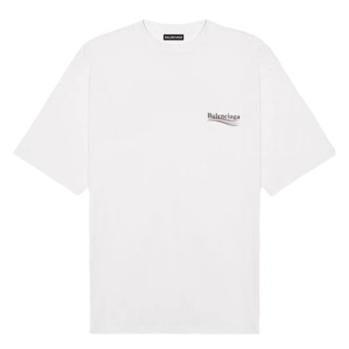 Balenciaga B Alenciaga Cola Printed Short Sleeved White