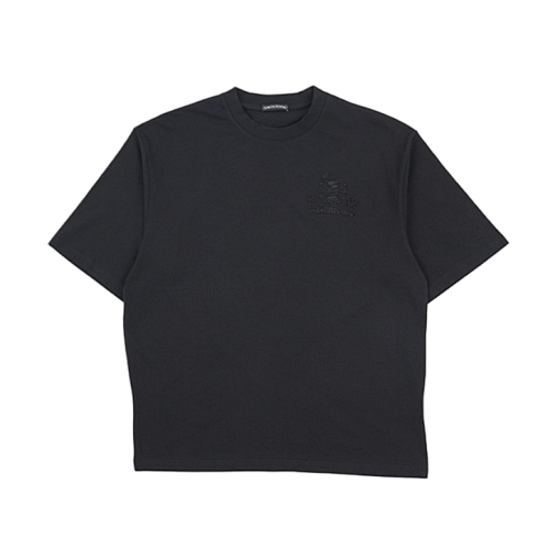 Off-White Vase Arch Bridge Chain Embroidery Round Neck Short Sleeve