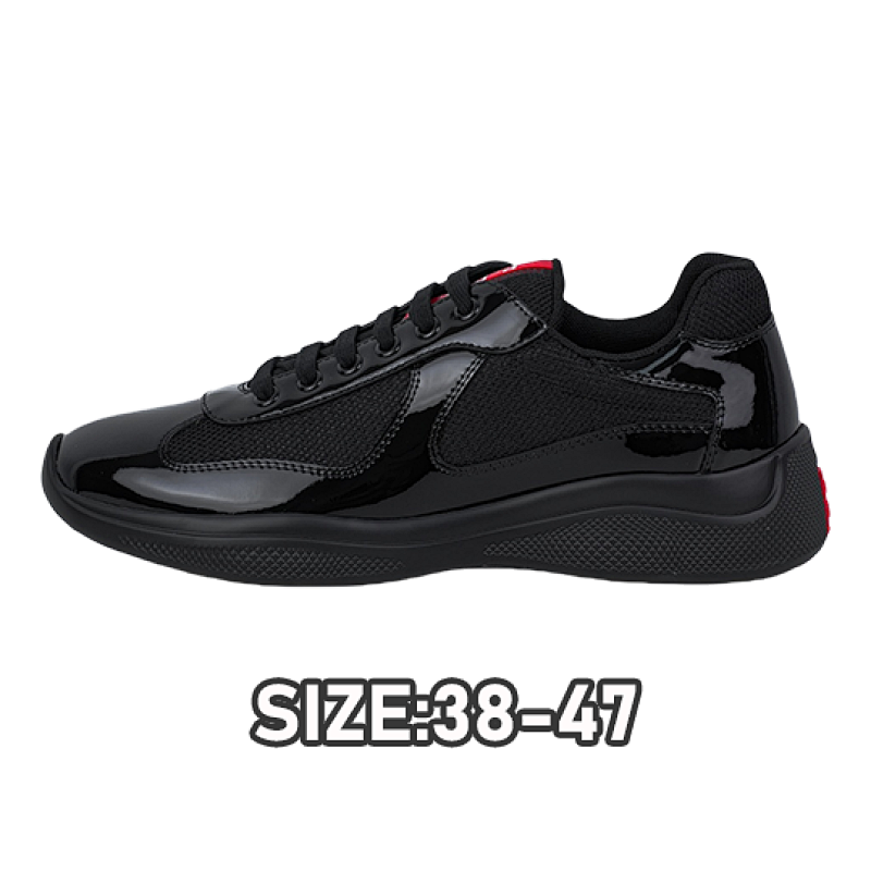 Prada P America's Cup Patent Leather Low-top Sneakers