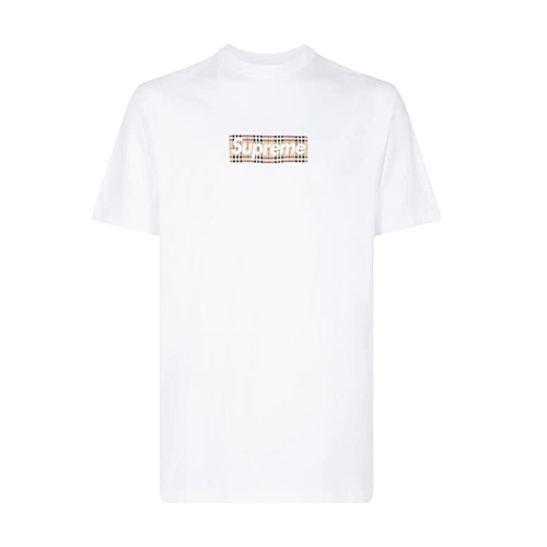 Supreme Sup Plaid Box Logo Short-Sleeve T-Shirt
