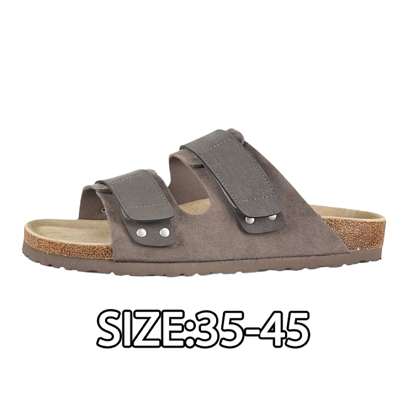 Birkenstock Velcro Flip-flops Gray-brown