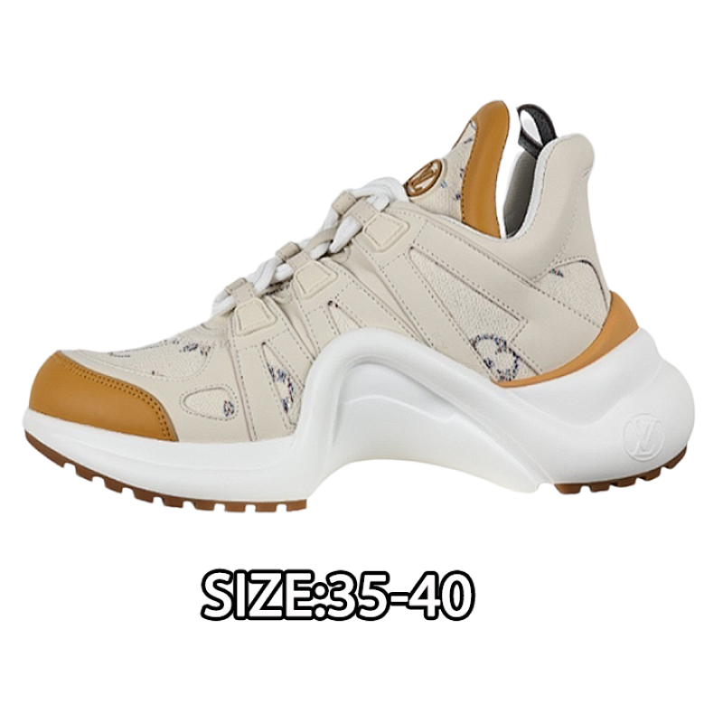 Louis Vuitton Shock-absorbing Mesh Sports Bow Retro Dad Sneakers