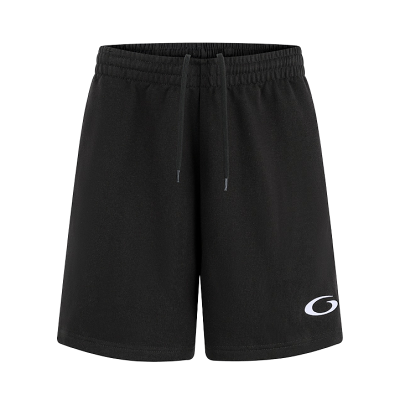 Solid Color Cotton Sports Shorts With Slant Pockets