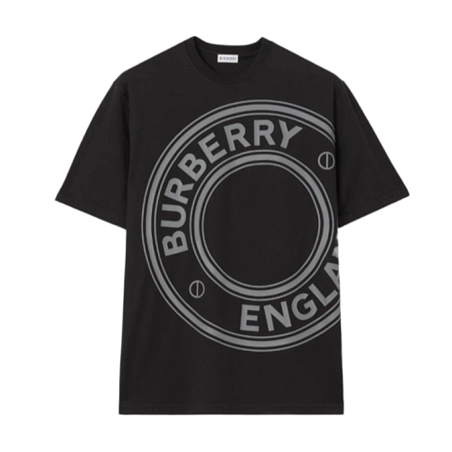 Big Circle Letter Print Short Sleeve