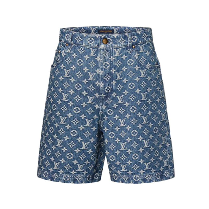 All-over Jacquard Denim Shorts