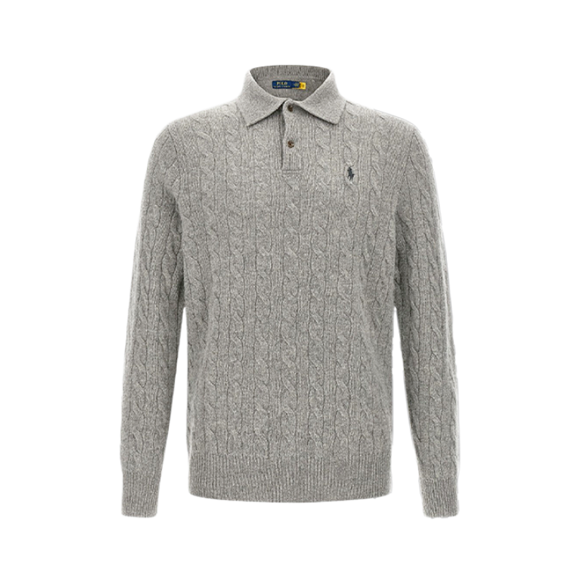 Twist Pattern Polo Long Sleeve