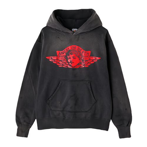 S M Angel Rebirth Print Hoodie
