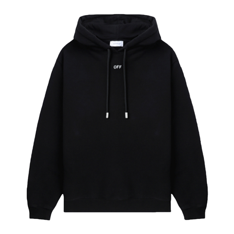 Dark-patterned Anchor Arrow Embroidered Hoodie