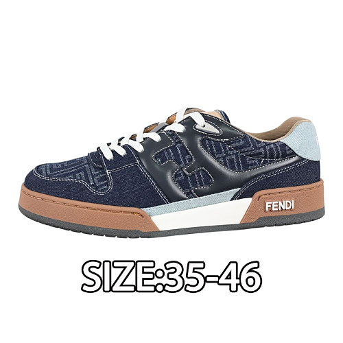 Fendi Fashion Sneakers Dark Blue Denim
