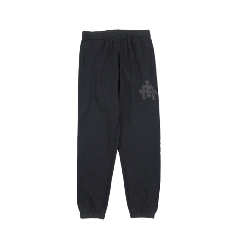 Black Thirty-cross Patch Tapered Pants
