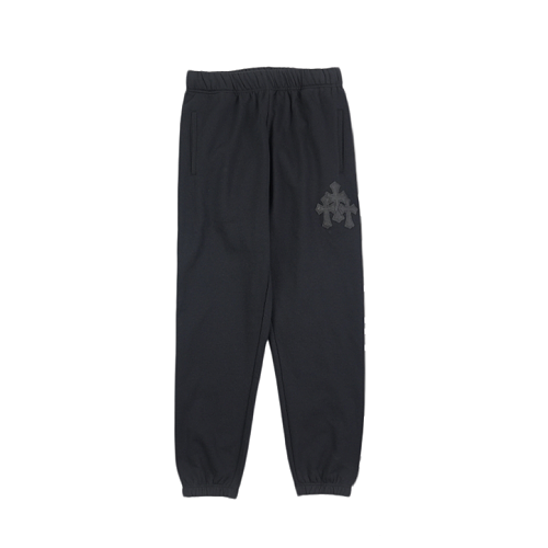 Black Thirty-cross Patch Tapered Pants