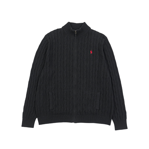N7 Little Pony Cable Knit Full-Zip Sweater Jacket - Beige