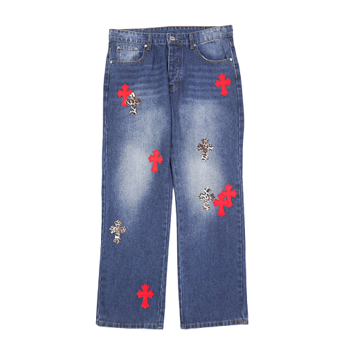 Cross Patch Denim Jeans