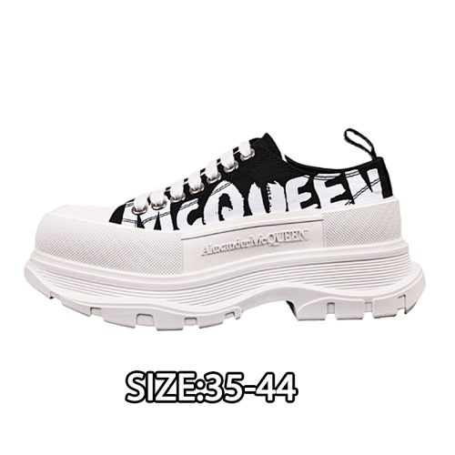 Alexander Lace-Up Leather Height-Increasing Black Graffiti Print