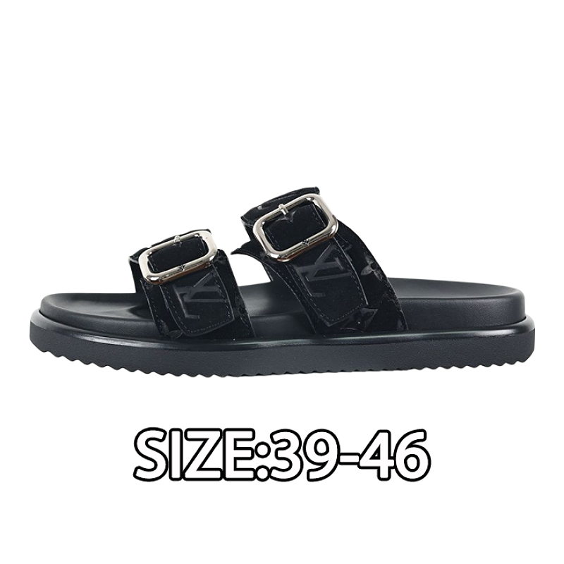 Louis Vuitton Two-strap Flip-flops Black Samurai Dark Patterned Monogram