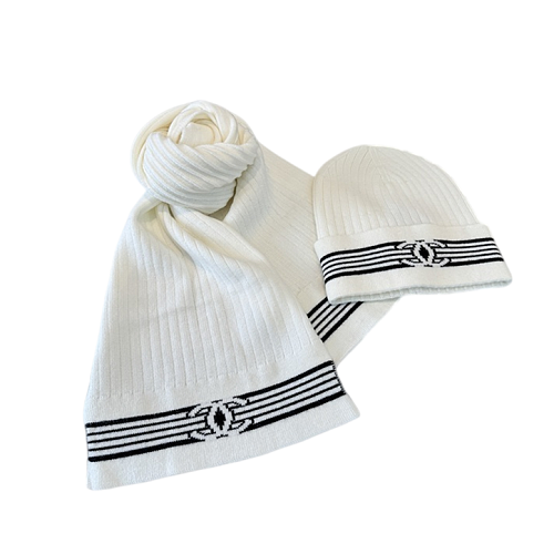 Chanel Scarf And Hat Set